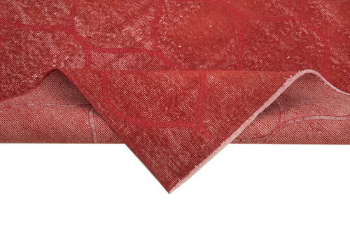 Geometric Carpet Kırmızı Geometrik Pamuk Yün El Dokuma Halısı 111x203 Agacan