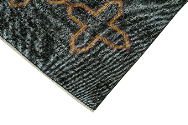 Geometric Carpet Siyah Geometrik Pamuk Yün El Dokuma Halısı 130x224 Agacan