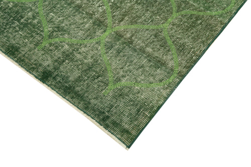 Geometric Carpet Yeşil Geometrik Pamuk Yün El Dokuma Halısı 128x216 Agacan