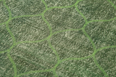 Geometric Carpet Yeşil Geometrik Pamuk Yün El Dokuma Halısı 128x216 Agacan