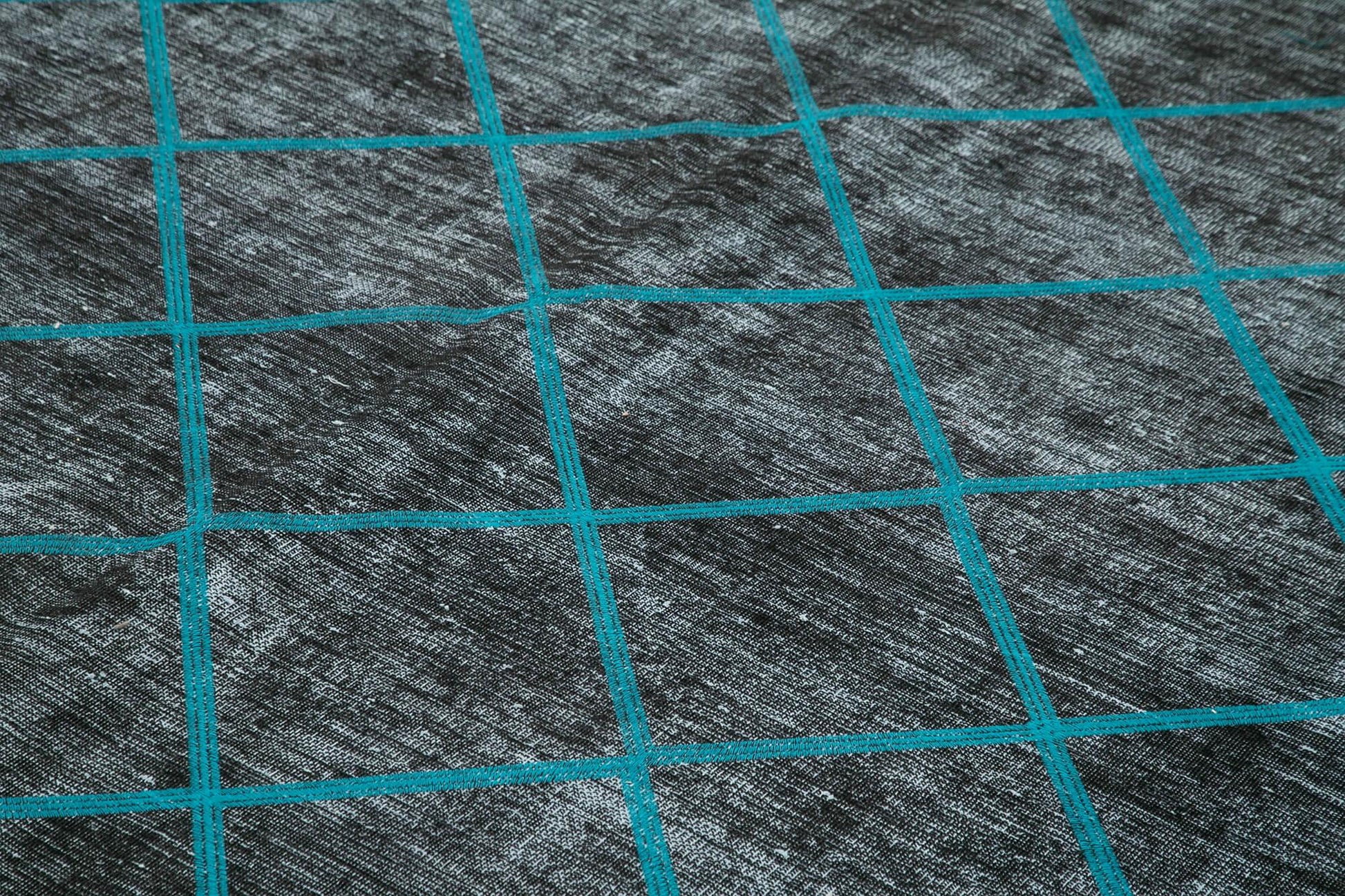 Geometric Carpet Siyah Geometrik Pamuk Yün El Dokuma Halısı 297x415 Agacan