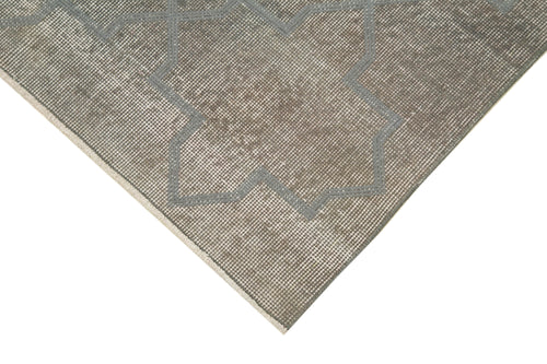 Geometric Carpet Gri Geometrik Pamuk Yün El Dokuma Halısı 83x242 Agacan