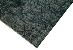 Geometric Carpet Siyah Geometrik Pamuk Yün El Dokuma Halısı 142x365 Agacan