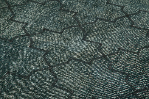 Geometric Carpet Siyah Geometrik Pamuk Yün El Dokuma Halısı 142x365 Agacan