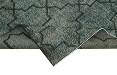 Geometric Carpet Siyah Geometrik Pamuk Yün El Dokuma Halısı 142x365 Agacan