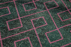 Geometric Carpet Siyah Geometrik Pamuk Yün El Dokuma Halısı 147x400 Agacan
