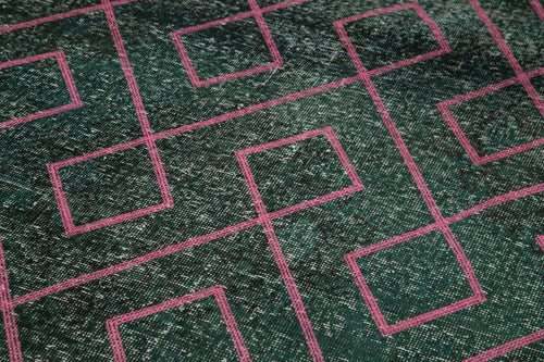 Geometric Carpet Siyah Geometrik Pamuk Yün El Dokuma Halısı 147x400 Agacan