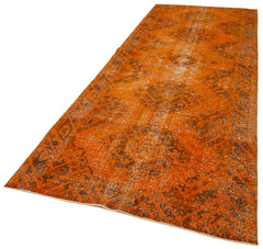 Geometric Carpet Turuncu Geometrik Pamuk Yün El Dokuma Halısı 138x382 Agacan