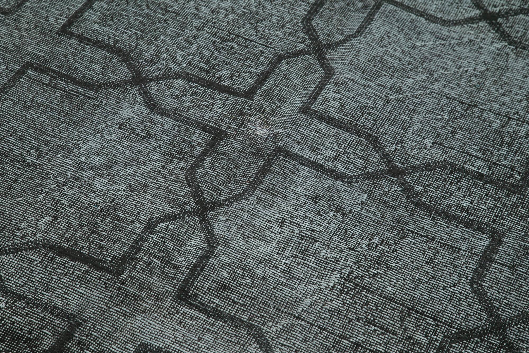 Geometric Carpet Siyah Geometrik Pamuk Yün El Dokuma Halısı 140x386 Agacan