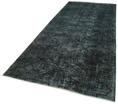 Geometric Carpet Siyah Geometrik Pamuk Yün El Dokuma Halısı 144x348 Agacan