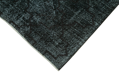 Geometric Carpet Siyah Geometrik Pamuk Yün El Dokuma Halısı 144x348 Agacan