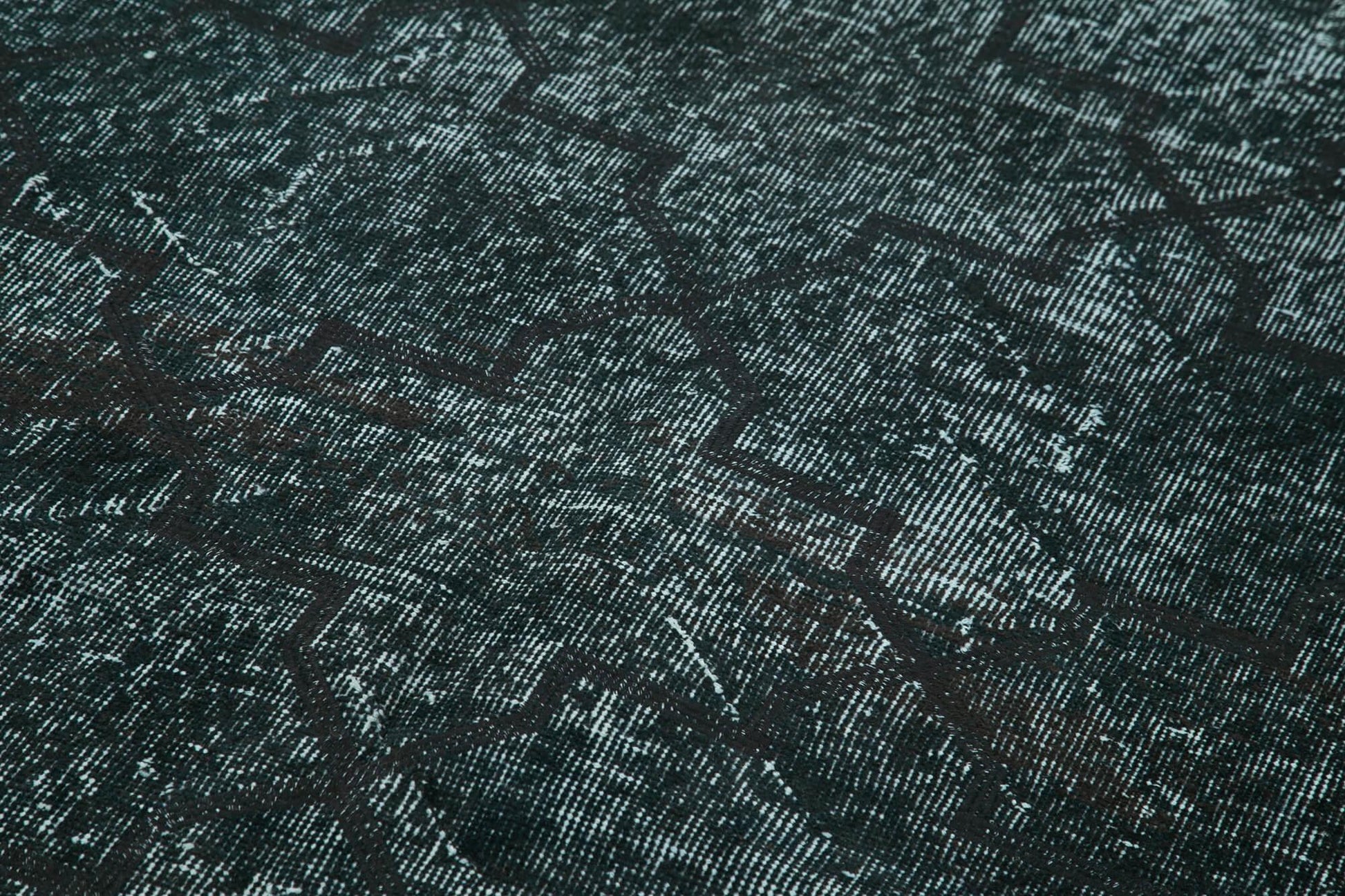 Geometric Carpet Siyah Geometrik Pamuk Yün El Dokuma Halısı 144x348 Agacan
