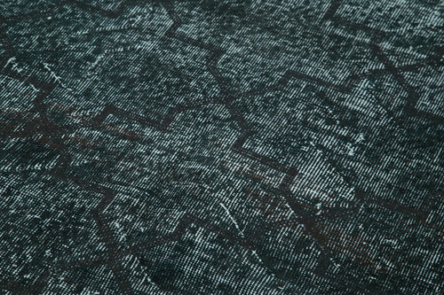 Geometric Carpet Siyah Geometrik Pamuk Yün El Dokuma Halısı 144x348 Agacan