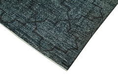 Geometric Carpet Siyah Geometrik Pamuk Yün El Dokuma Halısı 143x410 Agacan