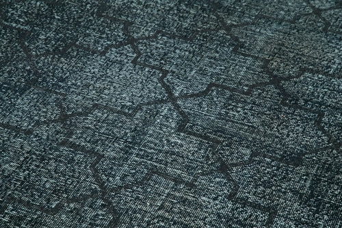 Geometric Carpet Siyah Geometrik Pamuk Yün El Dokuma Halısı 143x410 Agacan