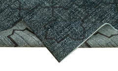 Geometric Carpet Siyah Geometrik Pamuk Yün El Dokuma Halısı 143x410 Agacan