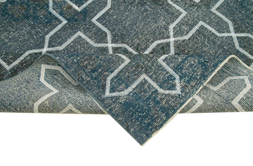 Geometric Carpet Gri Geometrik Pamuk Yün El Dokuma Halısı 136x371 Agacan