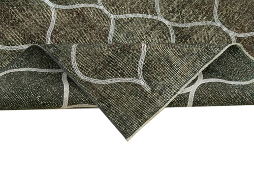 Geometric Carpet Gri Geometrik Pamuk Yün El Dokuma Halısı 143x395 Agacan