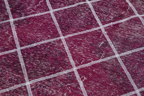 Geometric Carpet Pembe Geometrik Pamuk Yün El Dokuma Halısı 140x366 Agacan