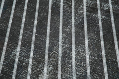 Geometric Carpet Siyah Geometrik Pamuk Yün El Dokuma Halısı 141x372 Agacan