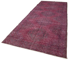 Geometric Carpet Mor Geometrik Pamuk Yün El Dokuma Halısı 148x414 Agacan