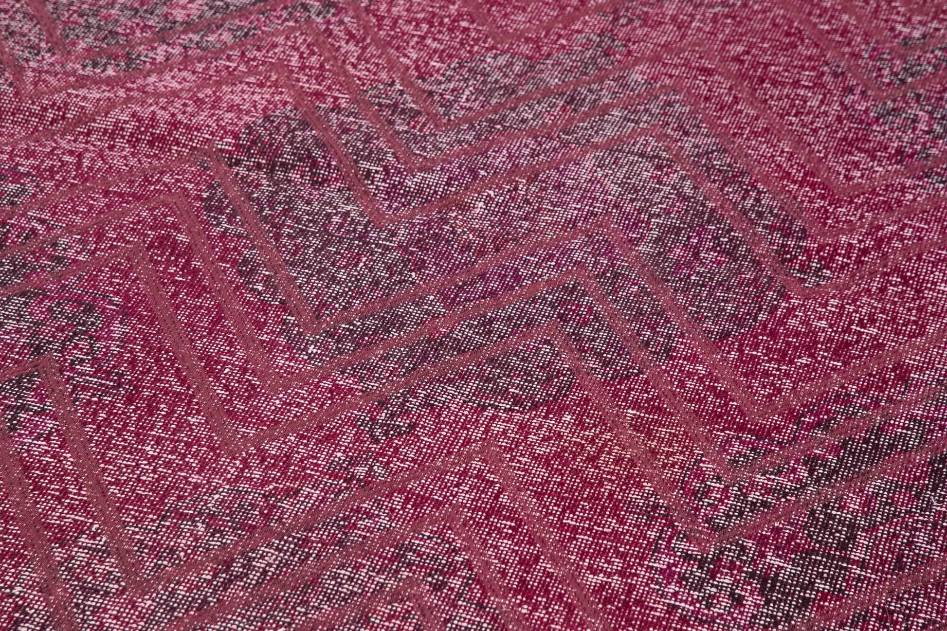 Geometric Carpet Mor Geometrik Pamuk Yün El Dokuma Halısı 148x414 Agacan