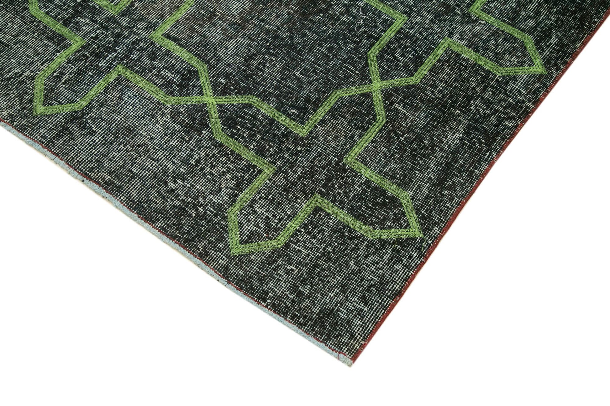 Geometric Carpet Gri Geometrik Pamuk Yün El Dokuma Halısı 142x372 Agacan