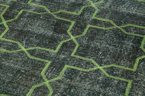 Geometric Carpet Gri Geometrik Pamuk Yün El Dokuma Halısı 142x372 Agacan