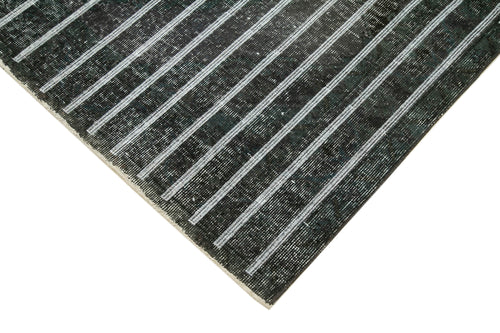 Geometric Carpet Gri Geometrik Pamuk Yün El Dokuma Halısı 141x384 Agacan