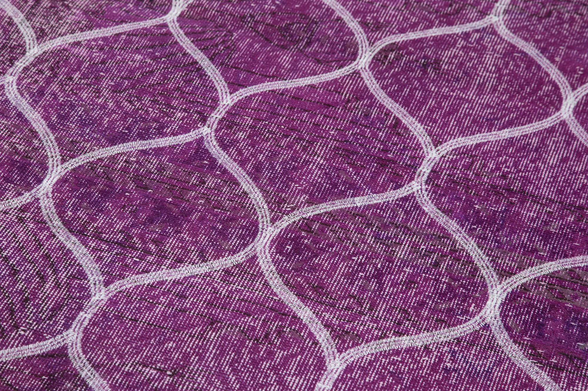 Geometric Carpet Pembe Geometrik Pamuk Yün El Dokuma Halısı 122x360 Agacan