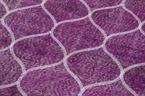 Geometric Carpet Pembe Geometrik Pamuk Yün El Dokuma Halısı 122x360 Agacan