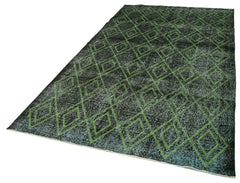 Geometric Carpet Siyah Geometrik Pamuk Yün El Dokuma Halısı 159x287 Agacan