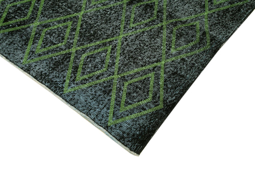 Geometric Carpet Siyah Geometrik Pamuk Yün El Dokuma Halısı 159x287 Agacan