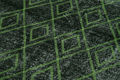 Geometric Carpet Siyah Geometrik Pamuk Yün El Dokuma Halısı 159x287 Agacan