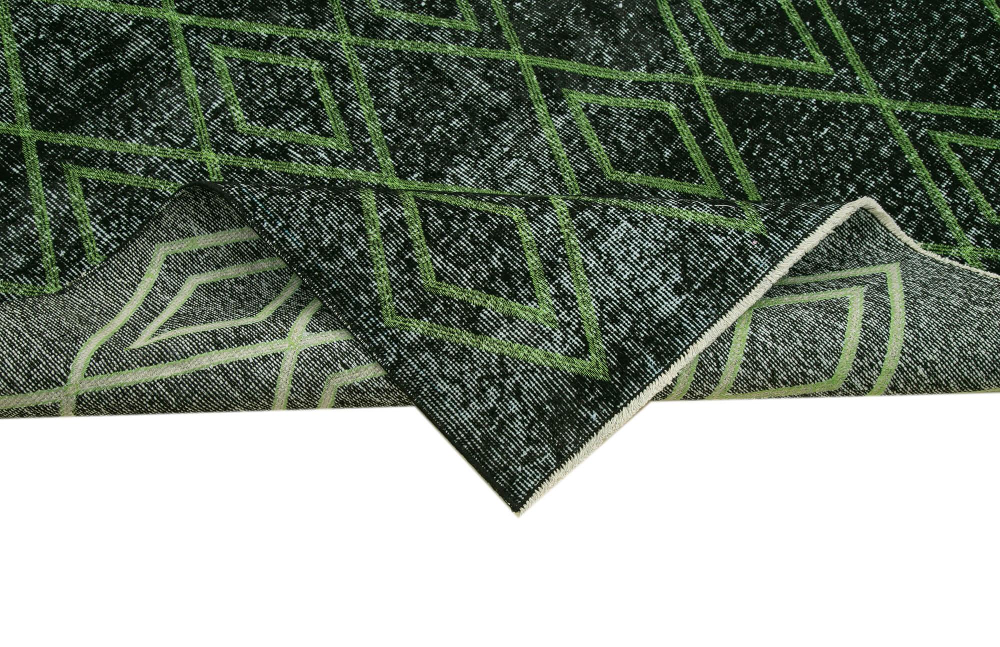 Geometric Carpet Siyah Geometrik Pamuk Yün El Dokuma Halısı 159x287 Agacan