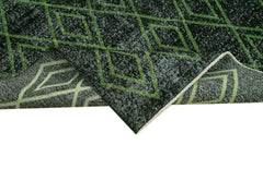 Geometric Carpet Siyah Geometrik Pamuk Yün El Dokuma Halısı 159x287 Agacan