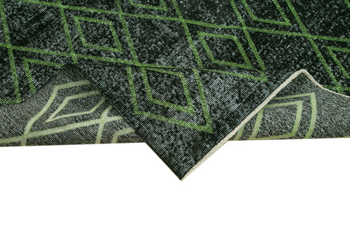 Geometric Carpet Siyah Geometrik Pamuk Yün El Dokuma Halısı 159x287 Agacan