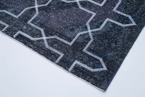 Geometric Carpet Gri Geometrik Pamuk Yün El Dokuma Halısı 141x384 Agacan