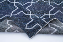 Geometric Carpet Gri Geometrik Pamuk Yün El Dokuma Halısı 141x384 Agacan