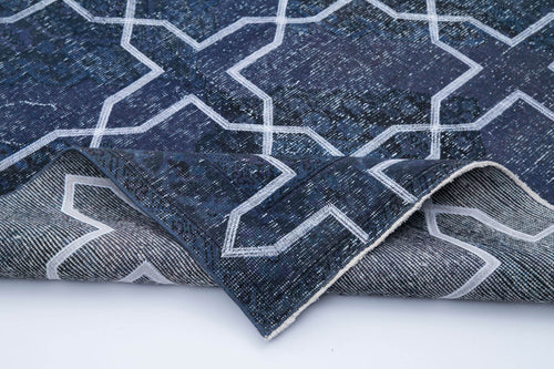 Geometric Carpet Gri Geometrik Pamuk Yün El Dokuma Halısı 141x384 Agacan