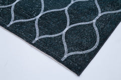 Geometric Carpet Gri Geometrik Pamuk Yün El Dokuma Halısı 137x286 Agacan