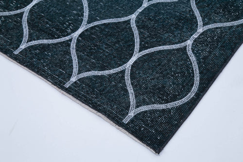 Geometric Carpet Gri Geometrik Pamuk Yün El Dokuma Halısı 137x286 Agacan