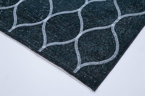 Geometric Carpet Gri Geometrik Pamuk Yün El Dokuma Halısı 137x286 Agacan