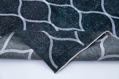 Geometric Carpet Gri Geometrik Pamuk Yün El Dokuma Halısı 137x286 Agacan