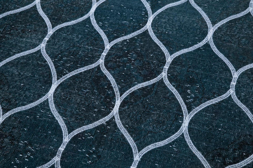 Geometric Carpet Gri Geometrik Pamuk Yün El Dokuma Halısı 137x286 Agacan