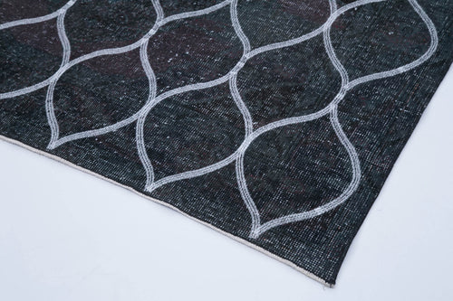 Geometric Carpet Gri Geometrik Pamuk Yün El Dokuma Halısı 143x399 Agacan