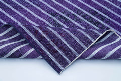 Geometric Carpet Mor Geometrik Pamuk Yün El Dokuma Halısı 146x372 Agacan