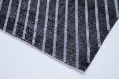 Geometric Carpet Siyah Geometrik Pamuk Yün El Dokuma Halısı 141x370 Agacan