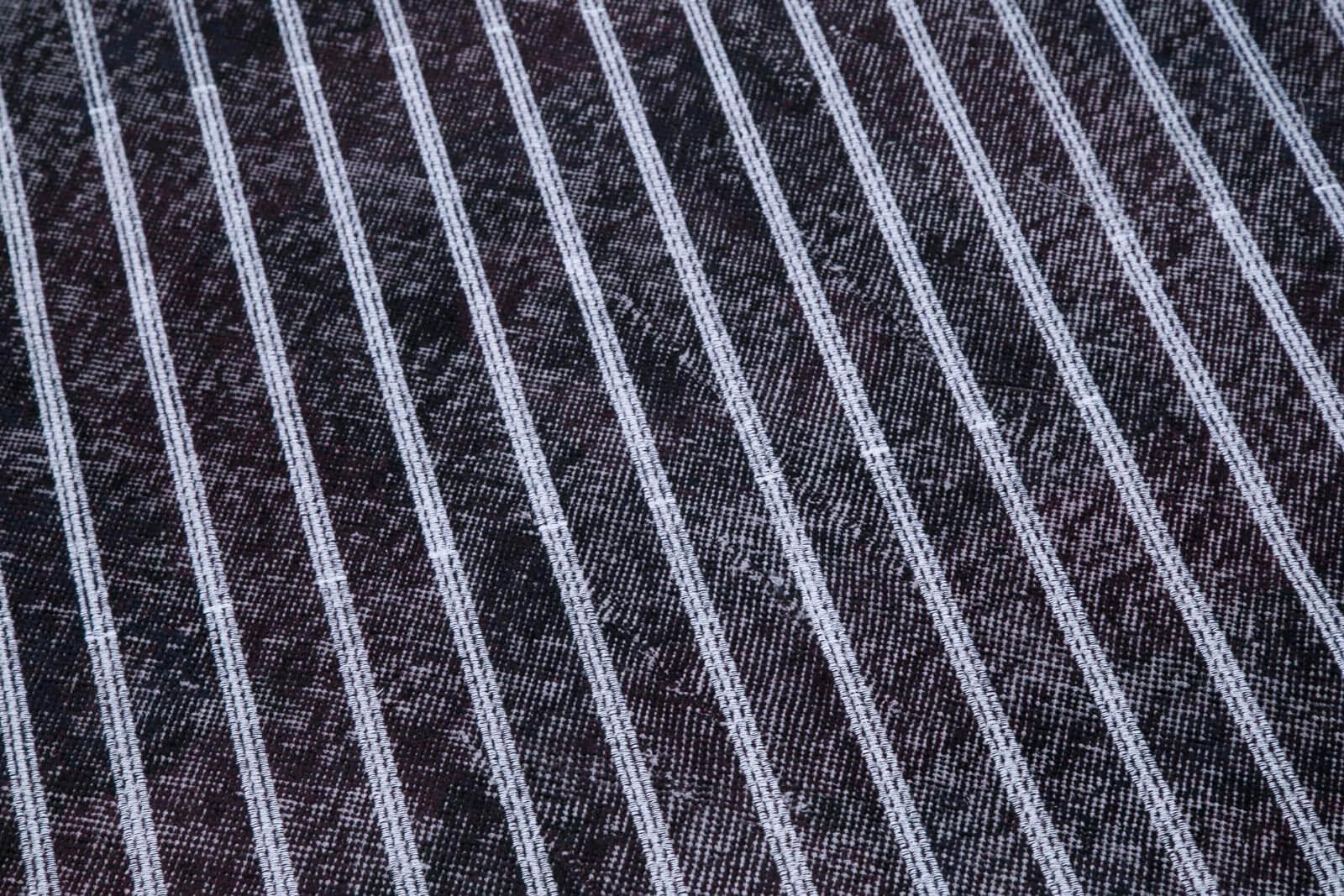 Geometric Carpet Siyah Geometrik Pamuk Yün El Dokuma Halısı 141x370 Agacan