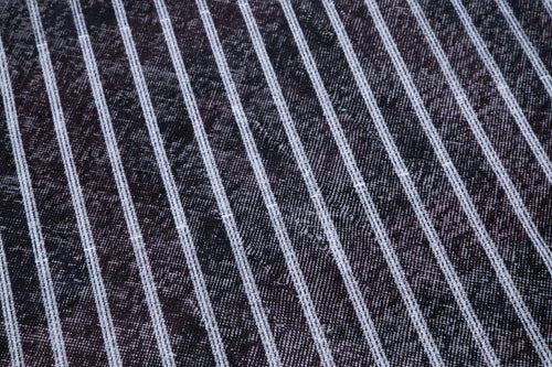 Geometric Carpet Siyah Geometrik Pamuk Yün El Dokuma Halısı 141x370 Agacan